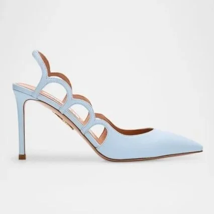 Napa Leather and PVC Endless Love Slingback Pumps