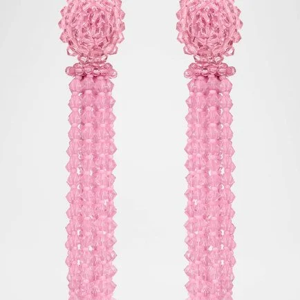 Oscar de la Renta Long Tassel Earrings