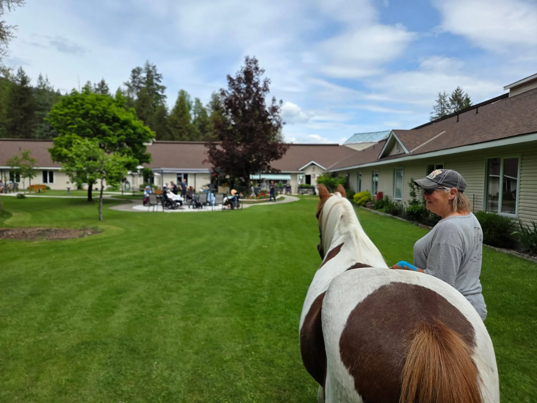 We were recently at Castleview Care Centre with our beloved Mohawk (aka &ldquo;Mowy&rdquo;). 🐴💛

The joy, wonder, and sparkle in residents&rsquo; faces as they invited a horse to breathe softly on them, or reached out to pet him, was incredibly tou