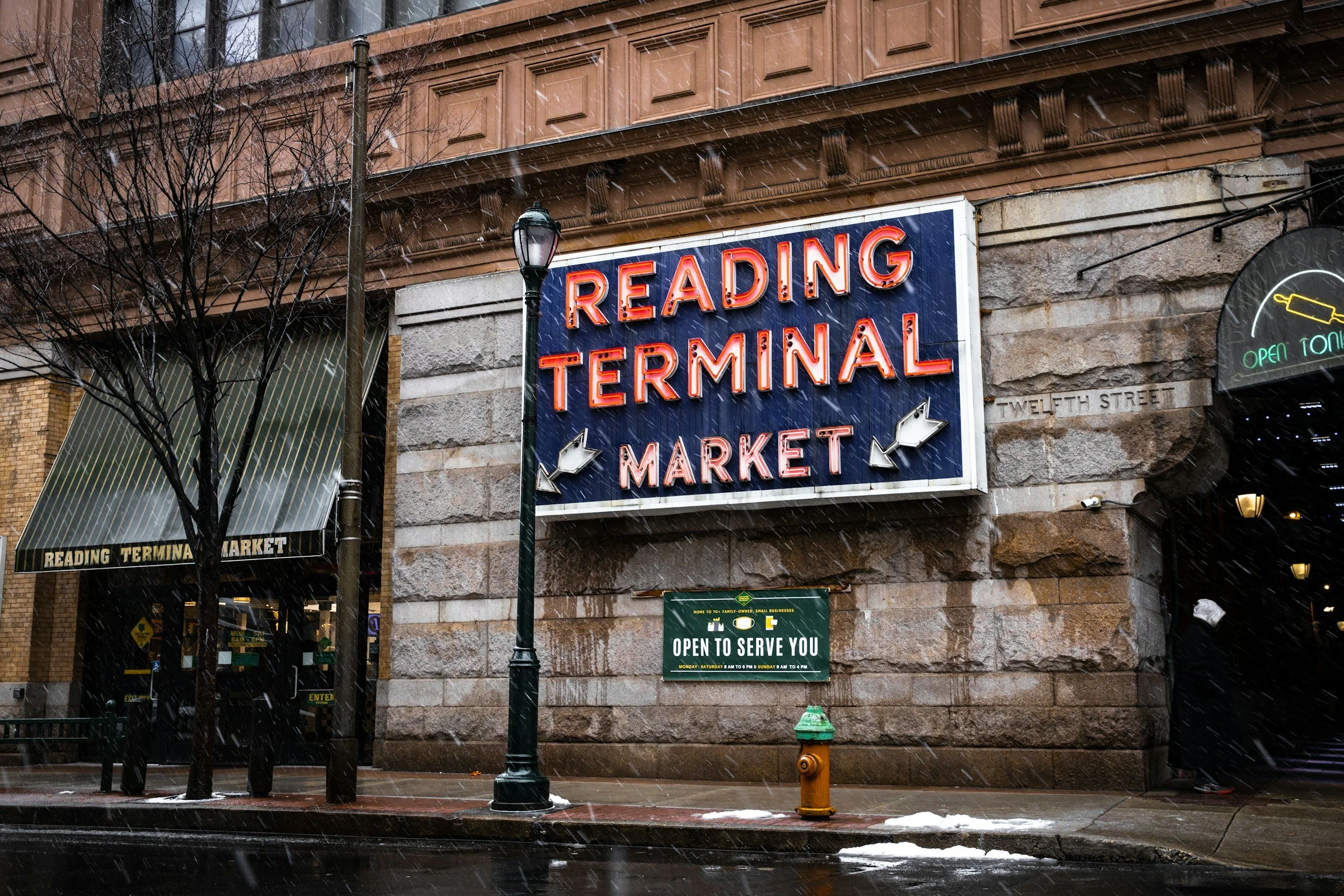 View of Reading Terminal Market sign in Philly