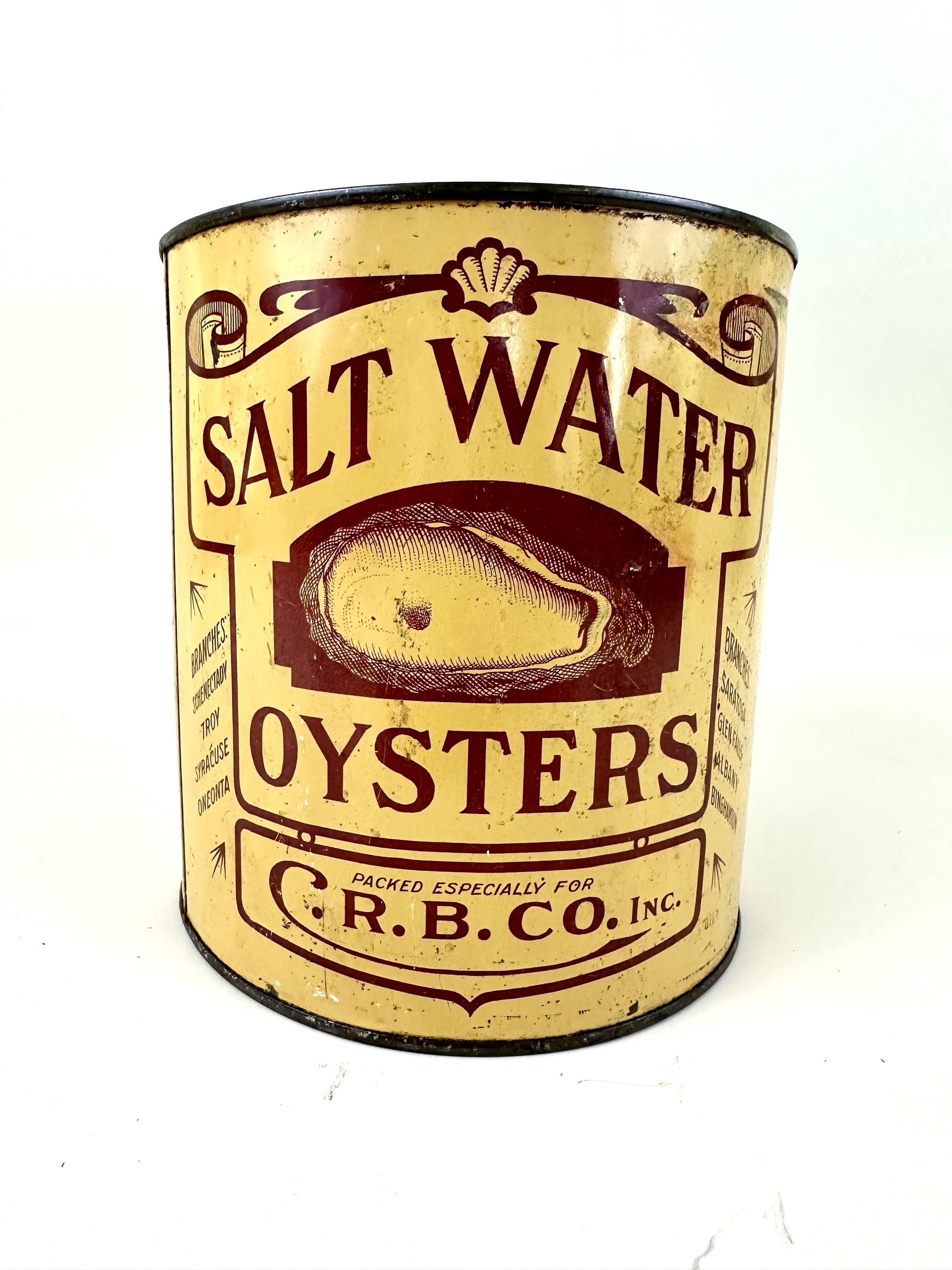 Salt Water Oysters Gallon Tin