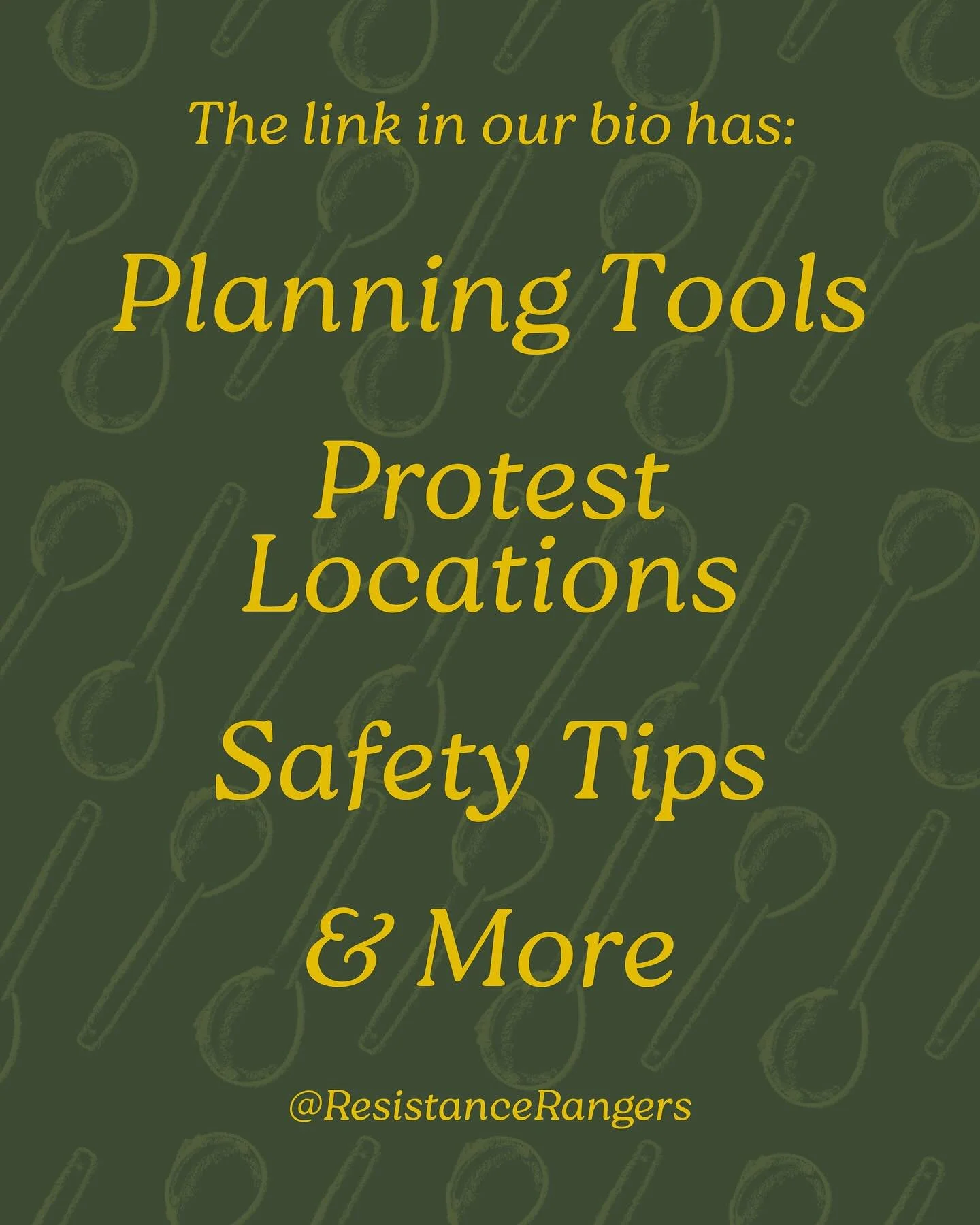 You found your park! Now what? 

Time to plan like a Park Ranger! 📝 As always, check the links in our bio for more resources and info on where to find a pr0test near you

💧 What to Bring
- Your sign, handouts or leaflets, and your good vibes!
- You