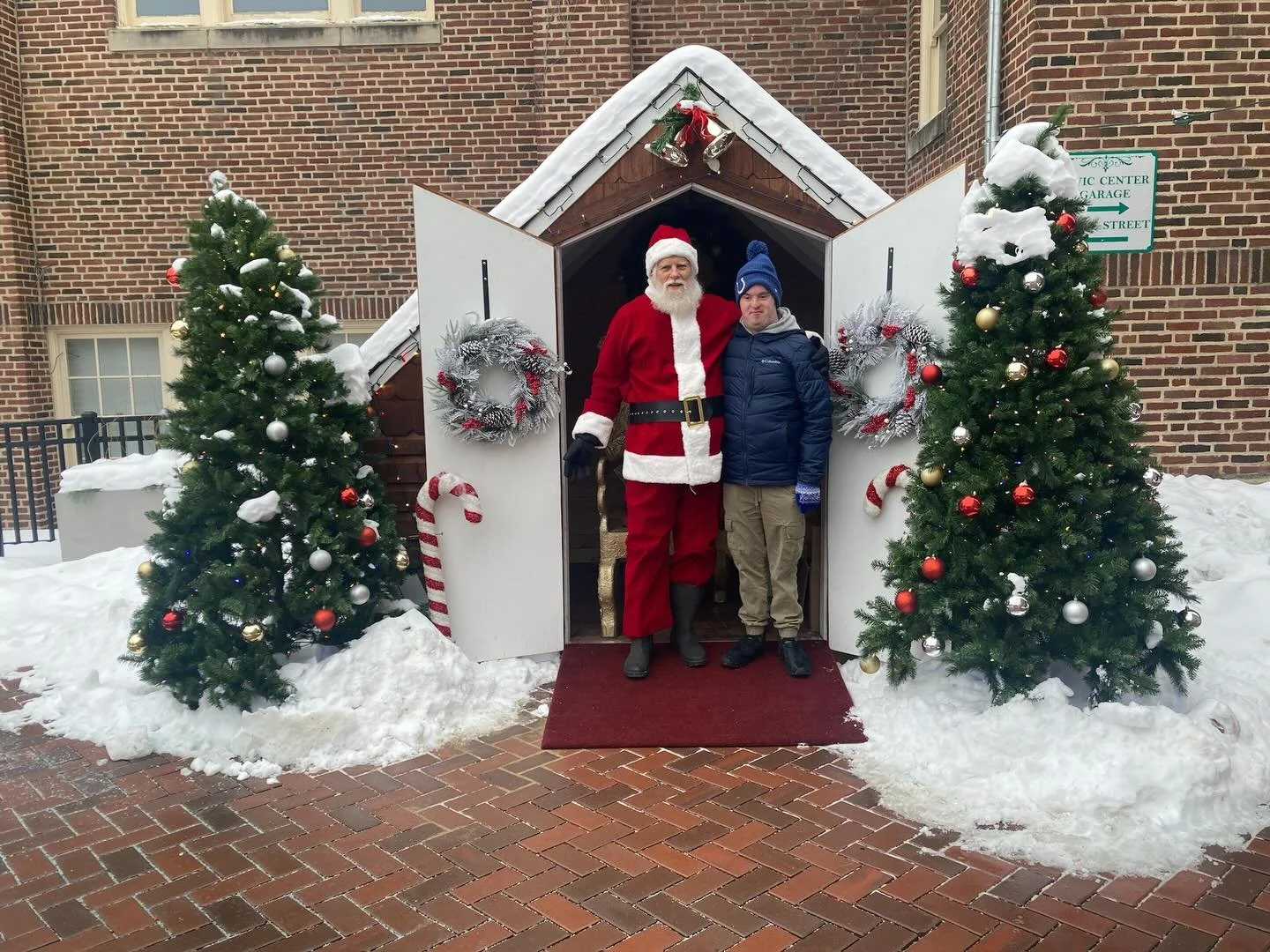 Lion Miles with Santa