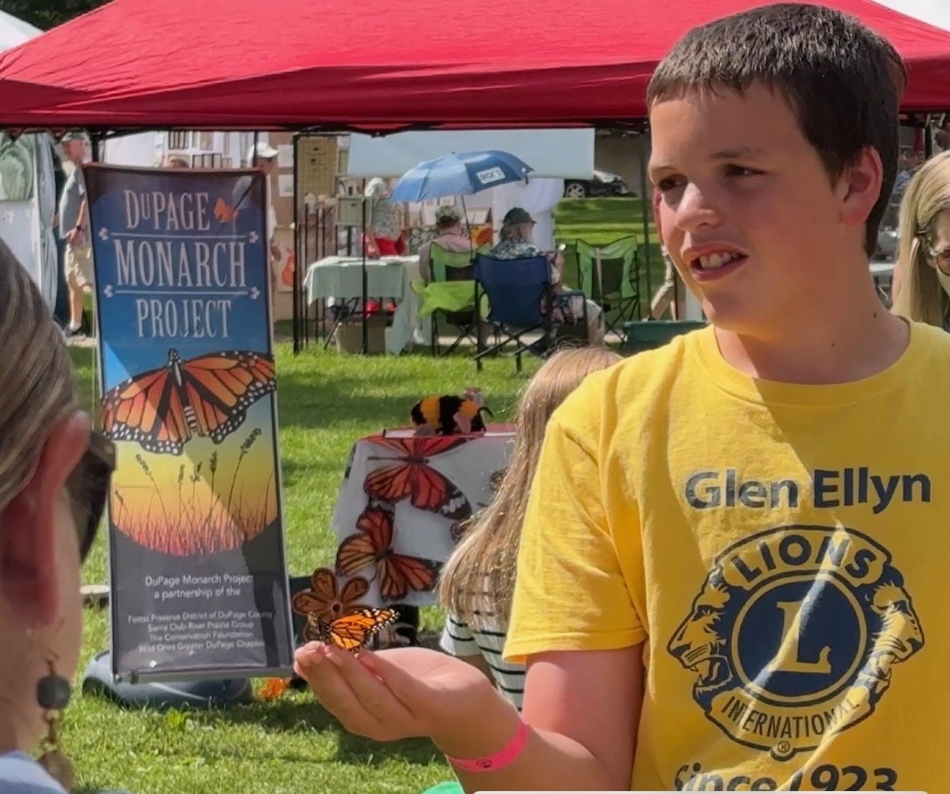 Butterfly release at the Artfest Sunday