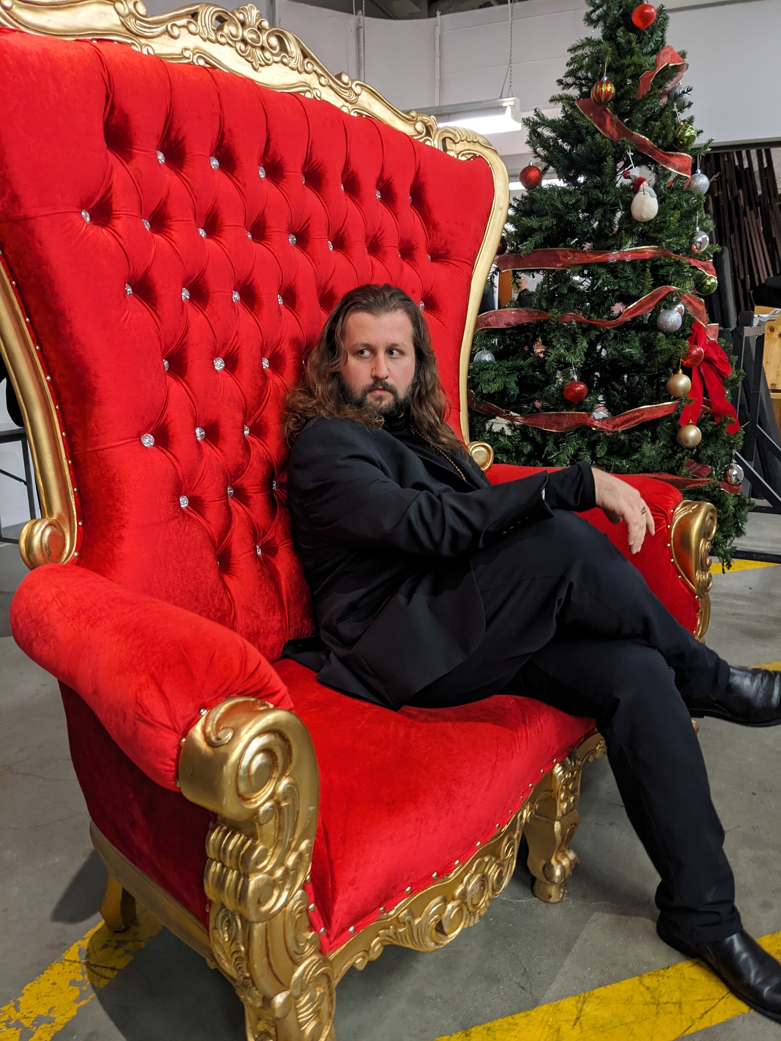 Backstage at the LA Master Chorale's Festival of Carols, December 17, 2023