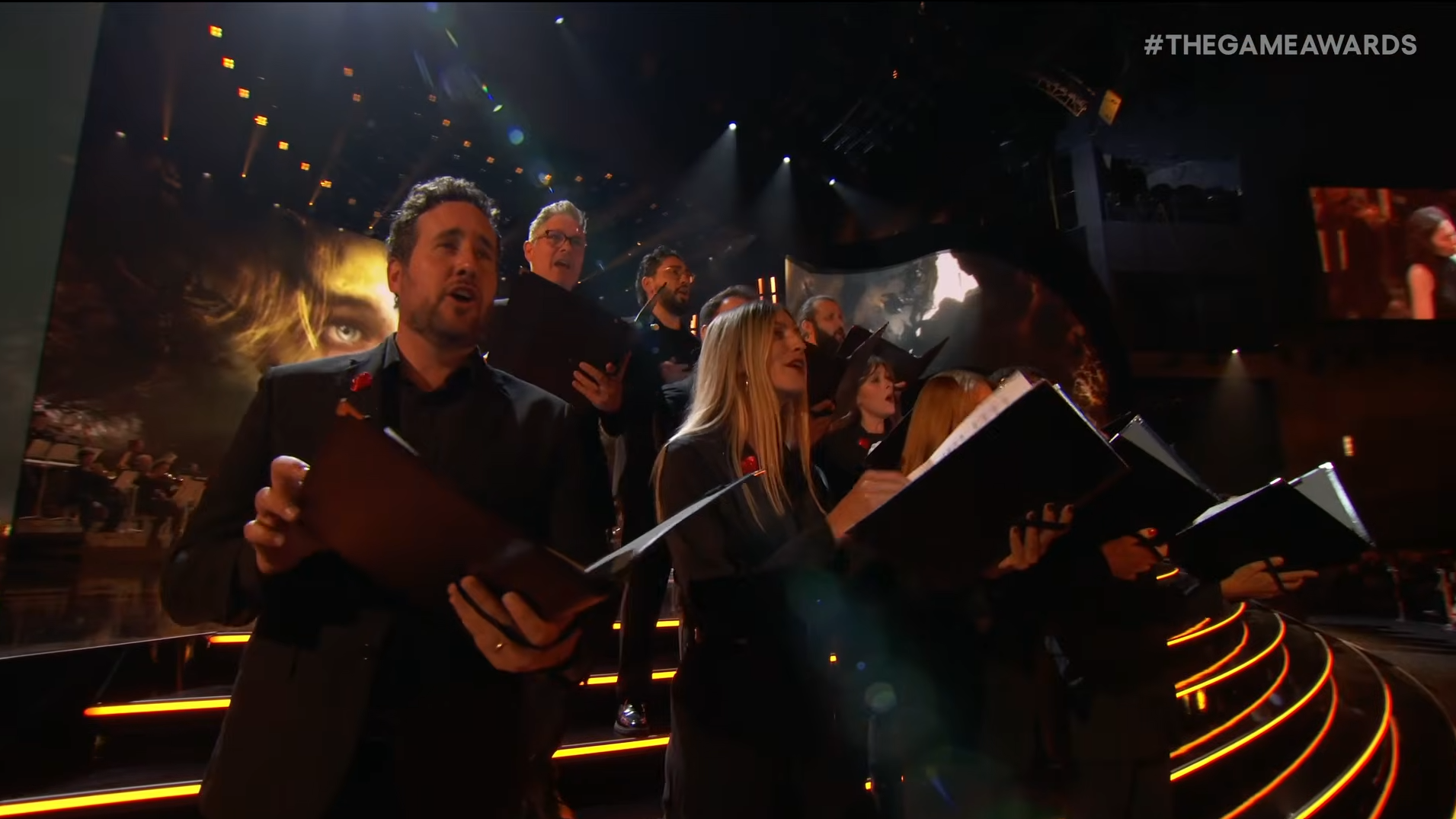 Adam and the VGA choir sing "Une vie à t'aimer" from Clair Obscur: Expedition 33 at the Video Game Awards, December 11, 2025