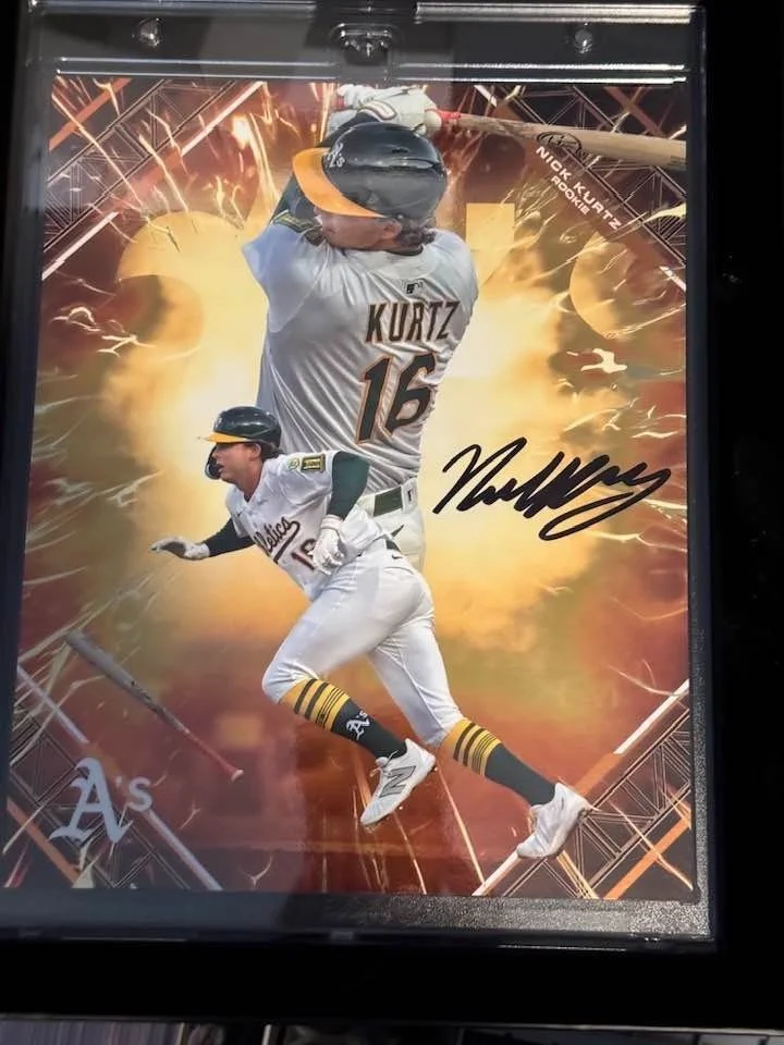 Score big with the 2025 Topps Emanate Nick Kurtz RC Auto Orange #25/25! This rare rookie autograph card is a must-have for MLB fans and collectors. Grab this hard-signed gem now! ⚾🧡 #NickKurtz #Topps #RookieCard #MLB #Collectors 

https://ebay.us/m/