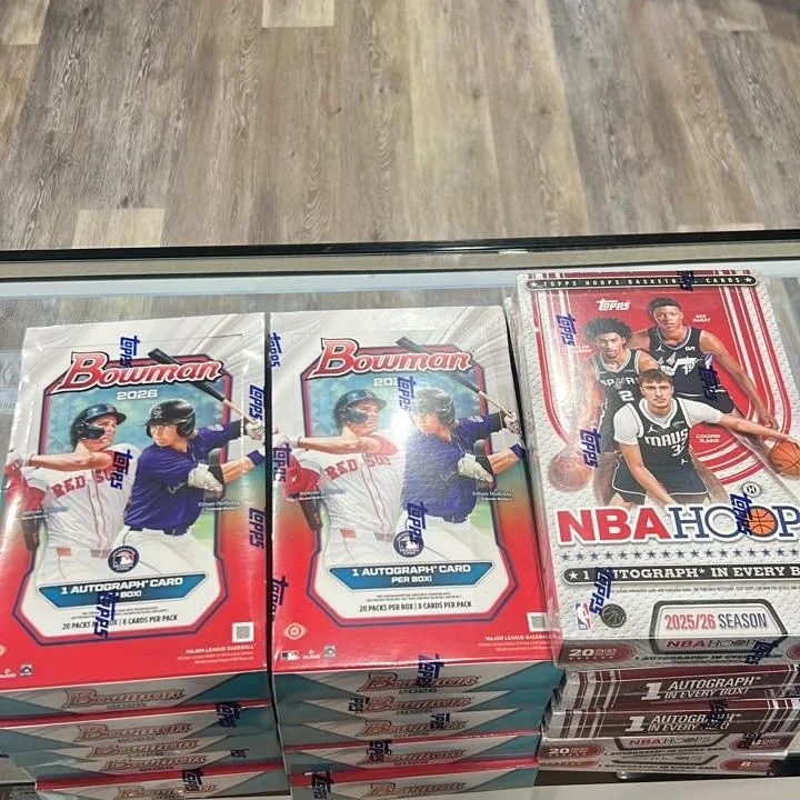 🚨 FRESH HOBBY STOCK JUST LANDED 🚨

⚾ 2026 Bowman Baseball Hobby Boxes
🏀 2025/26 NBA Hoops Hobby Boxes

Loaded up and ready to rip at Ferguson Brothers Cards 🔥
Chase the next big rookie auto, numbered parallels, and monster hits before they&rsquo;