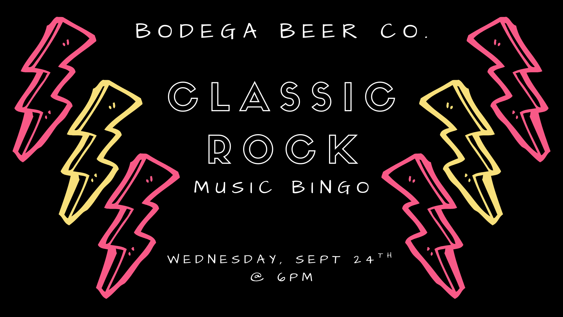 Classic Rock Music Bingo