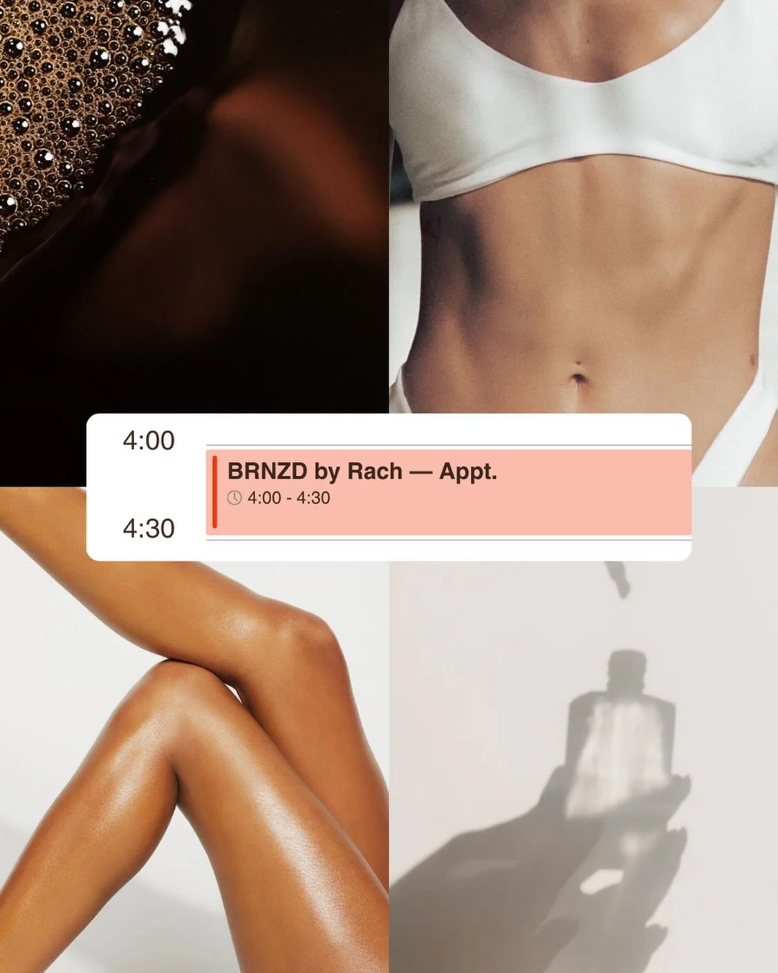 If it&rsquo;s not on your calendar&hellip; fix that.

BRNZD appointments are booking fast before I head on vacation (booking now until March 7th &amp; after March 18th) 🤍

Rapid. Custom. Clean.

Secure your glow.
&mdash;

#spraytan #santacruzsprayta