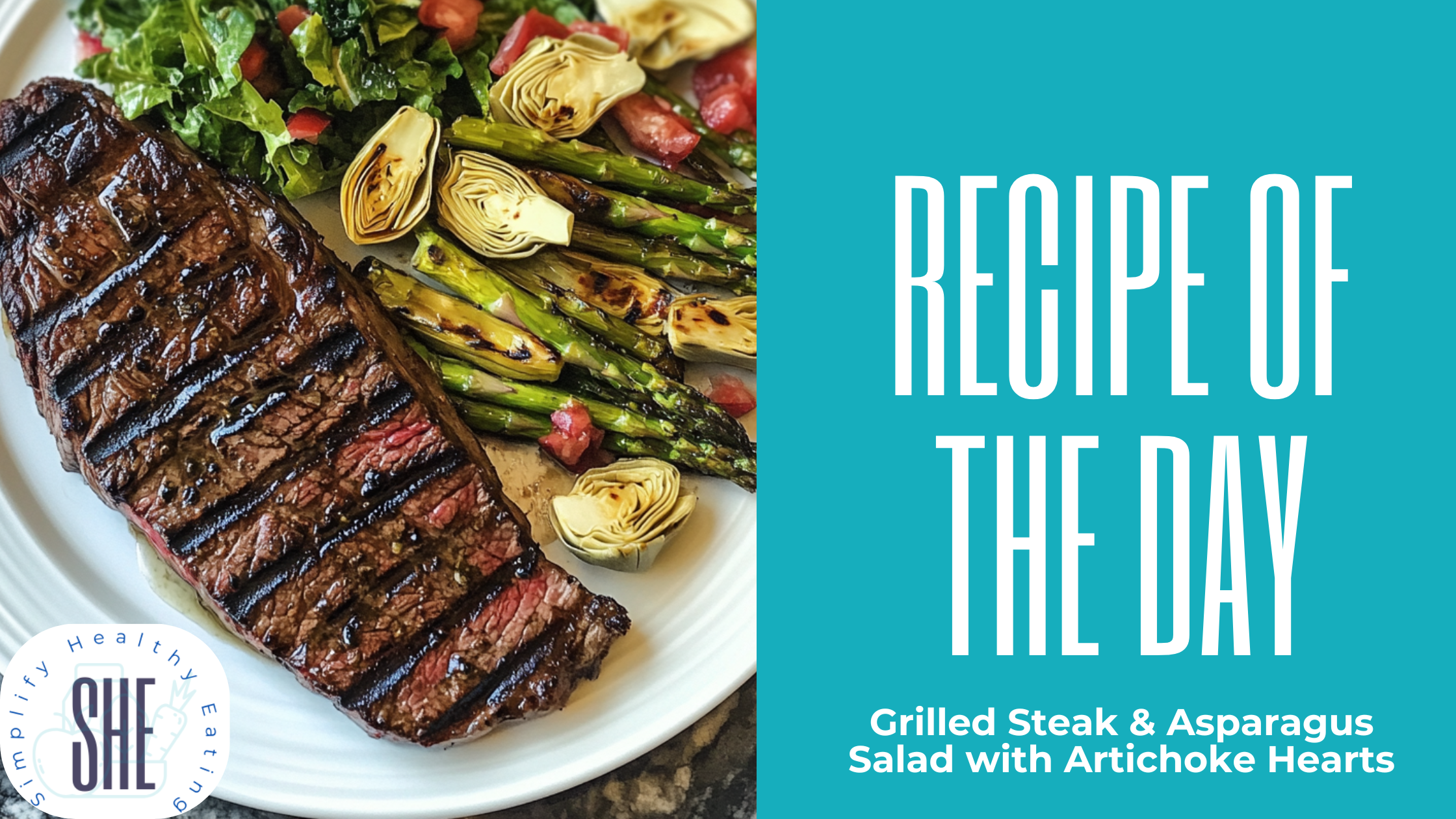 Grilled Steak &amp; Asparagus Salad with Artichoke Hearts