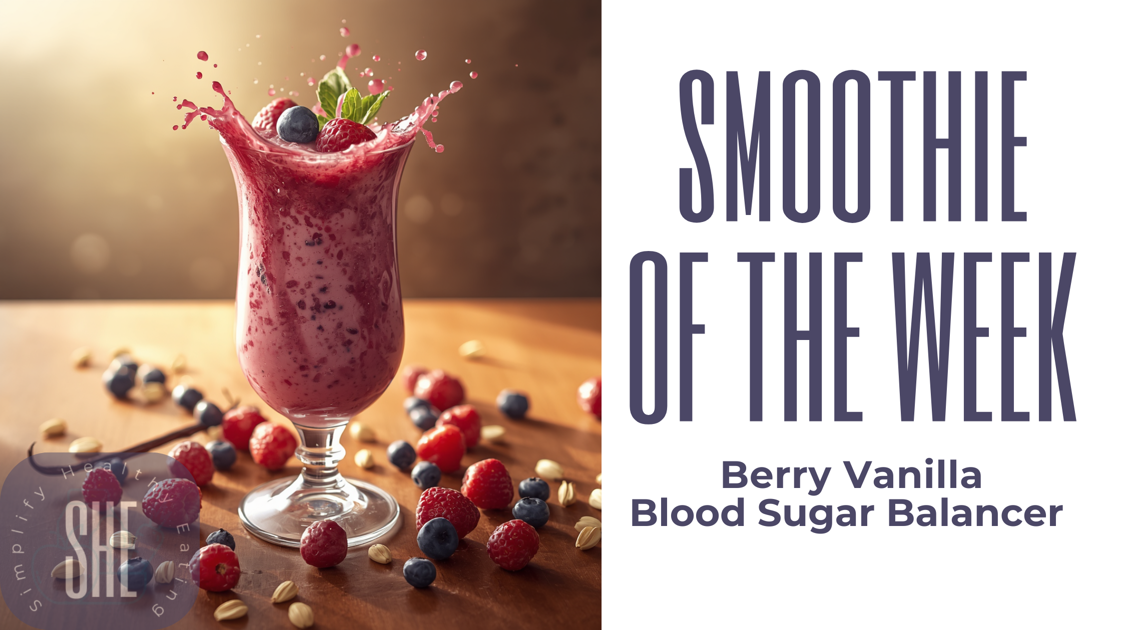 Berry Vanilla Blood Sugar Balancer: A Smoothie Designed to Support Stable Energy and Fewer Cravings