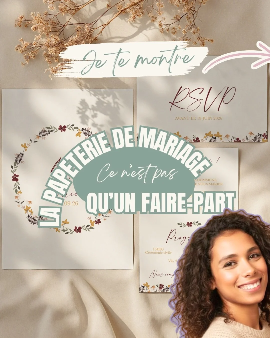 Ton faire-part n&rsquo;est pas toute ta papeterie de mariage ! 

La papeterie de mariage accompagne tes invit&eacute;s avant, pendant et apr&egrave;s le jour J.

Ce n&rsquo;est pas un d&eacute;tail. C&rsquo;est ce qui cr&eacute;e la coh&eacute;rence 