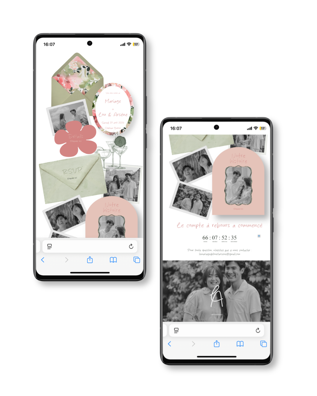 site de mariage sur mesure leaurieuse aquarelle