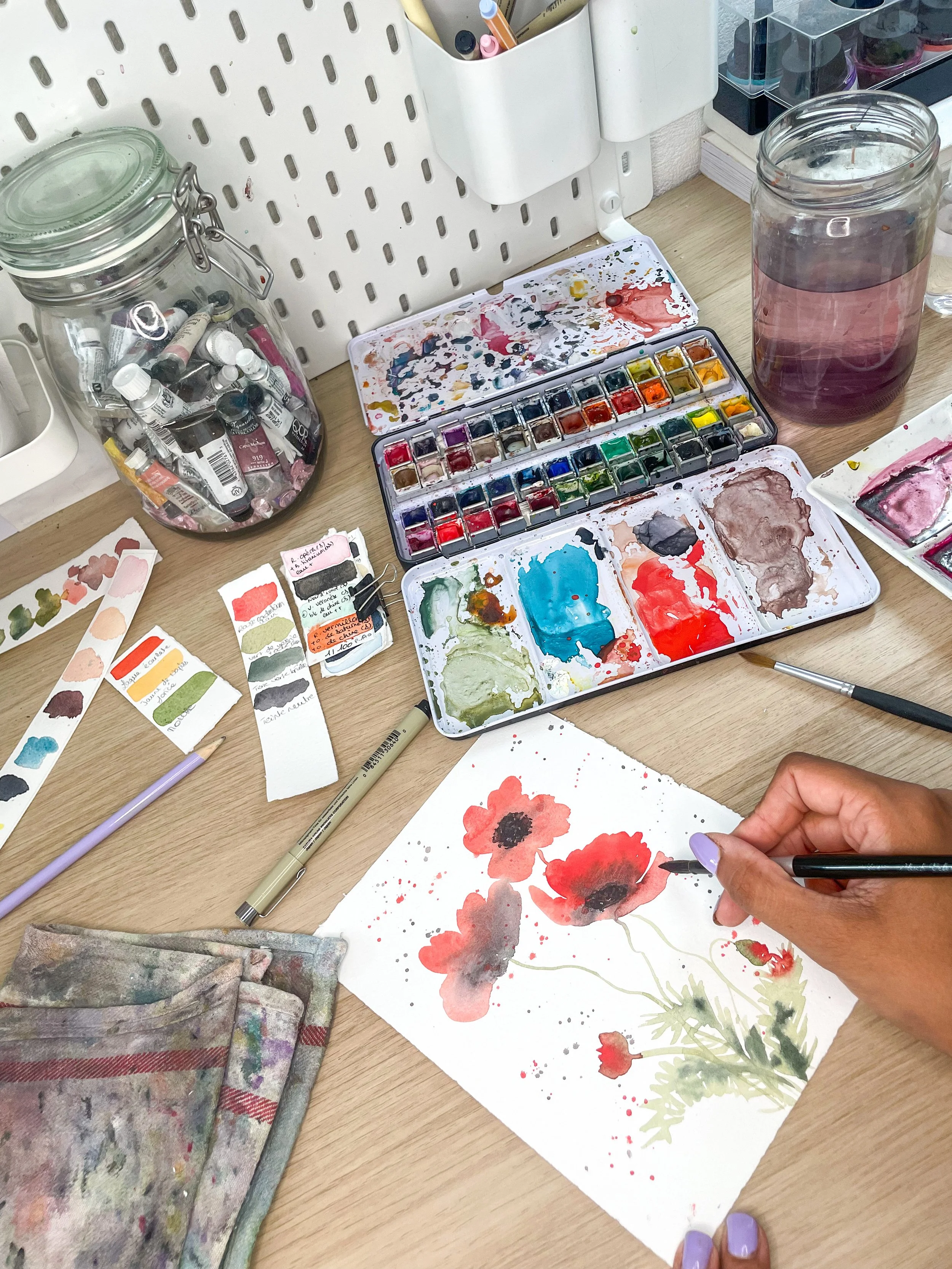 peinture aquarelle sur mesure pour papeterie mariage