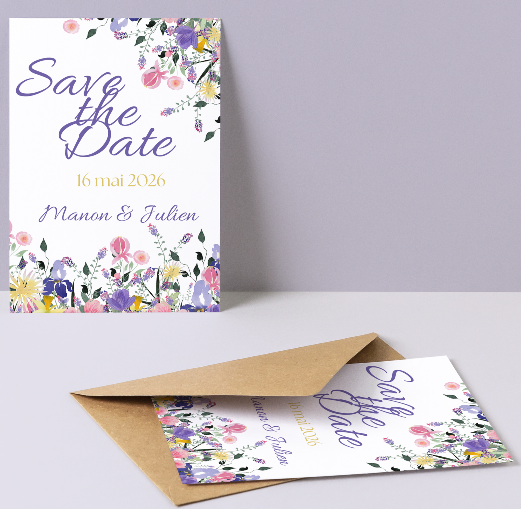 save the date mariage printemps