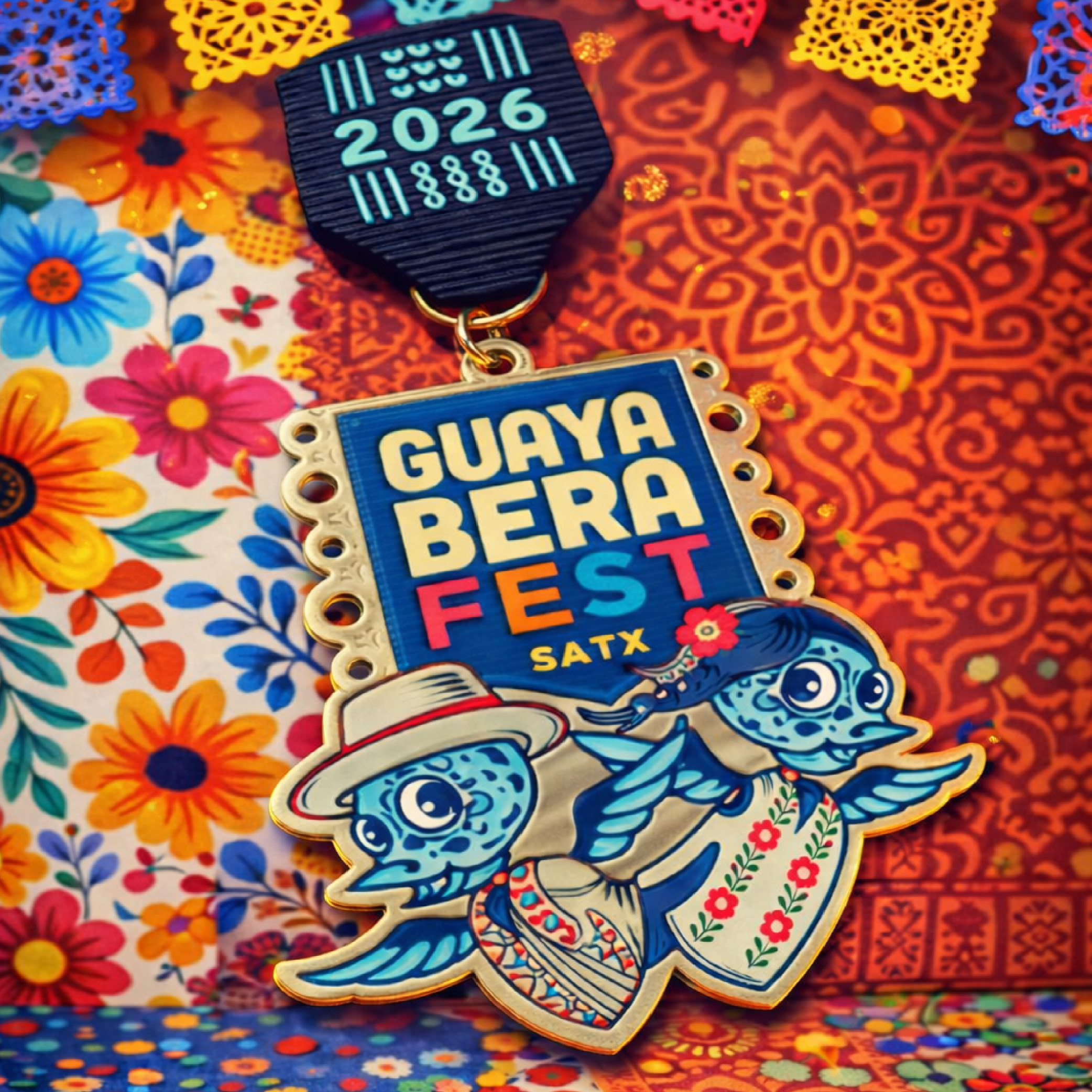 Official 2026 Guayabera Fiesta Medal
