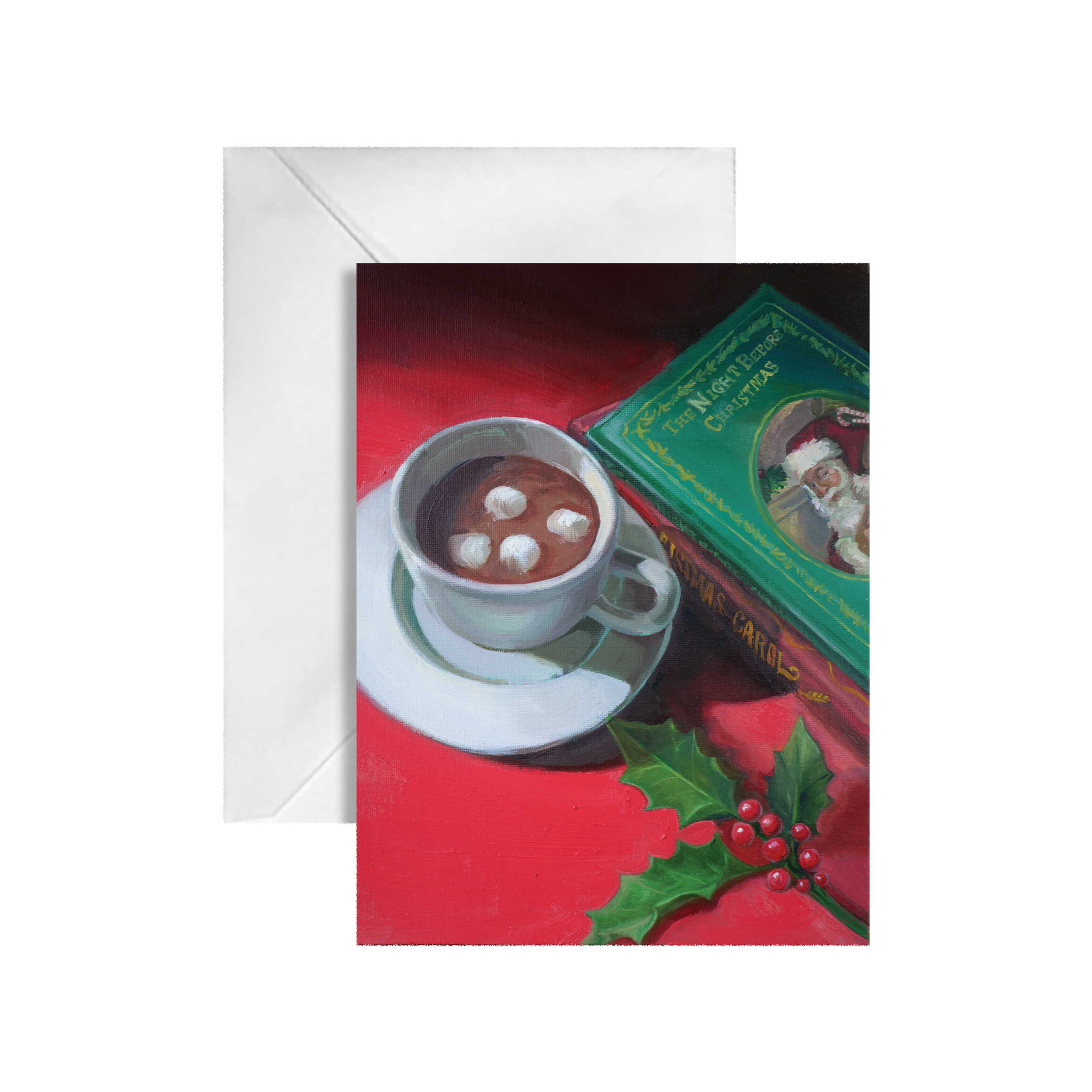 Holiday Greeting Card Set of 5 - Once upon a Christmas