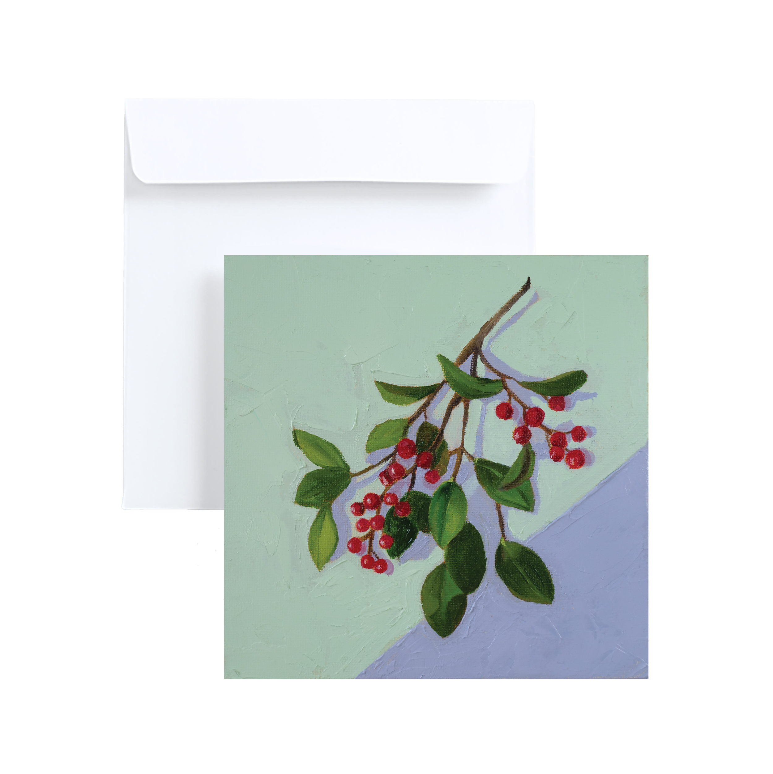 Holiday Greeting Card Set of 5 - Mistletoe