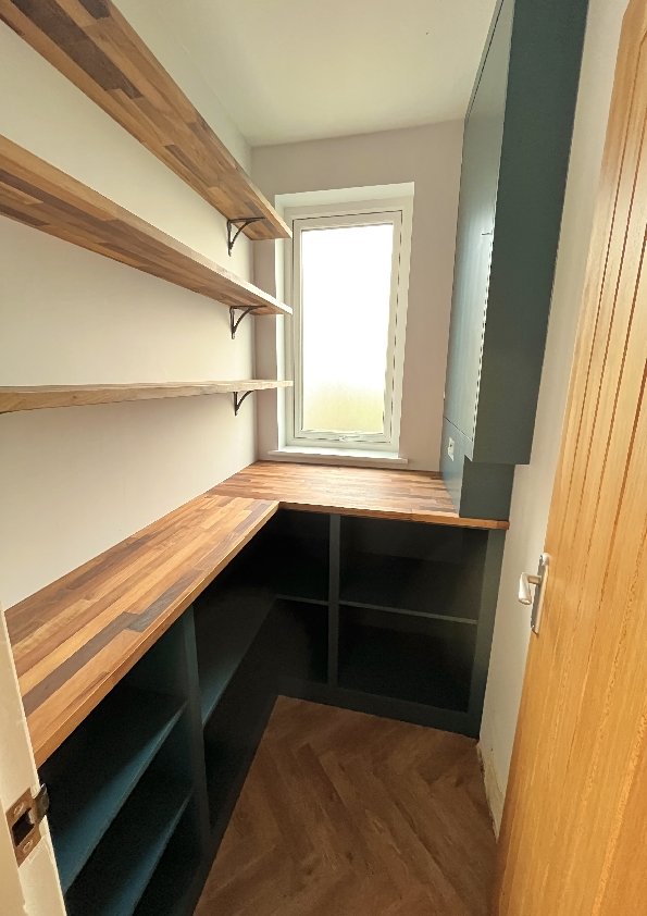 Bespoke Fitted Pantry with Walnut Tops
