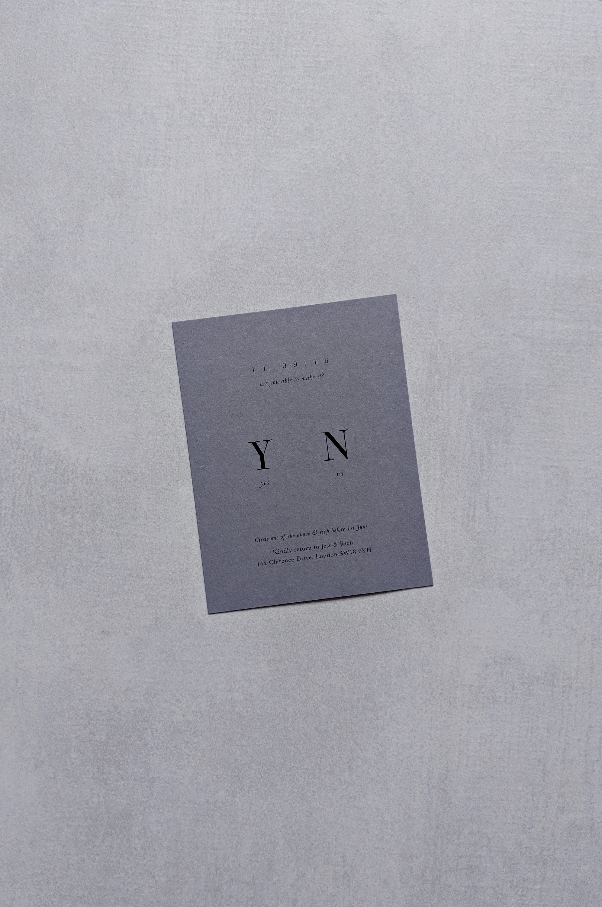 Mono Minimalist RSVP