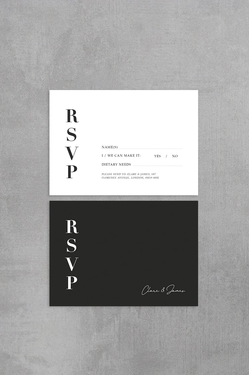 Classic Mono RSVP