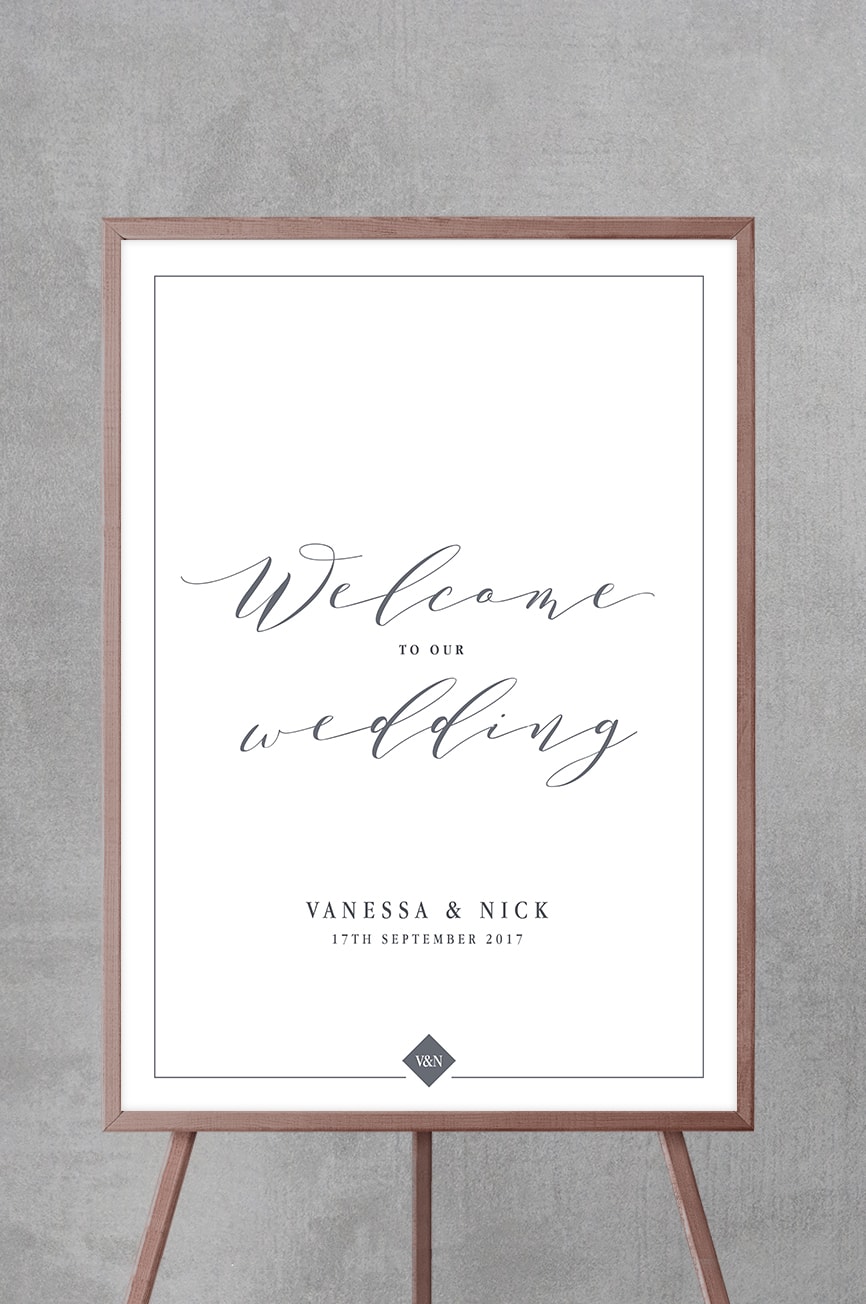 Calligraphy Welcome Sign