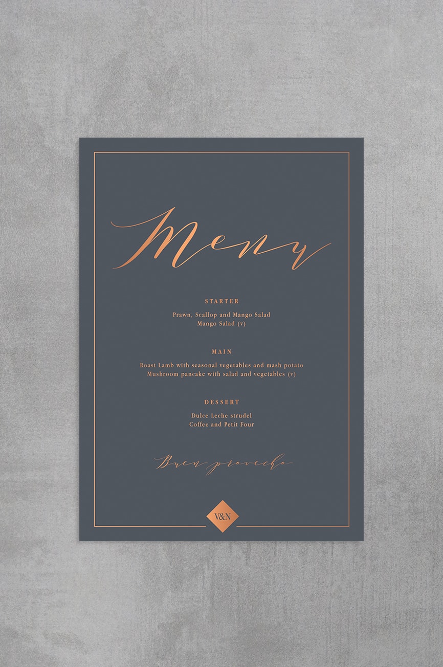 Calligraphy Menu