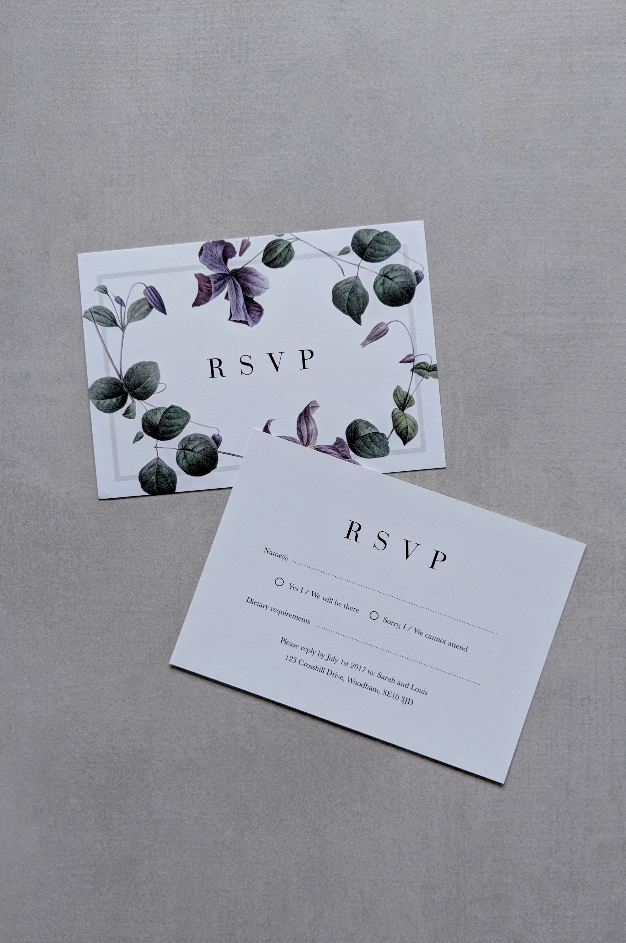 Purple Bloom RSVP