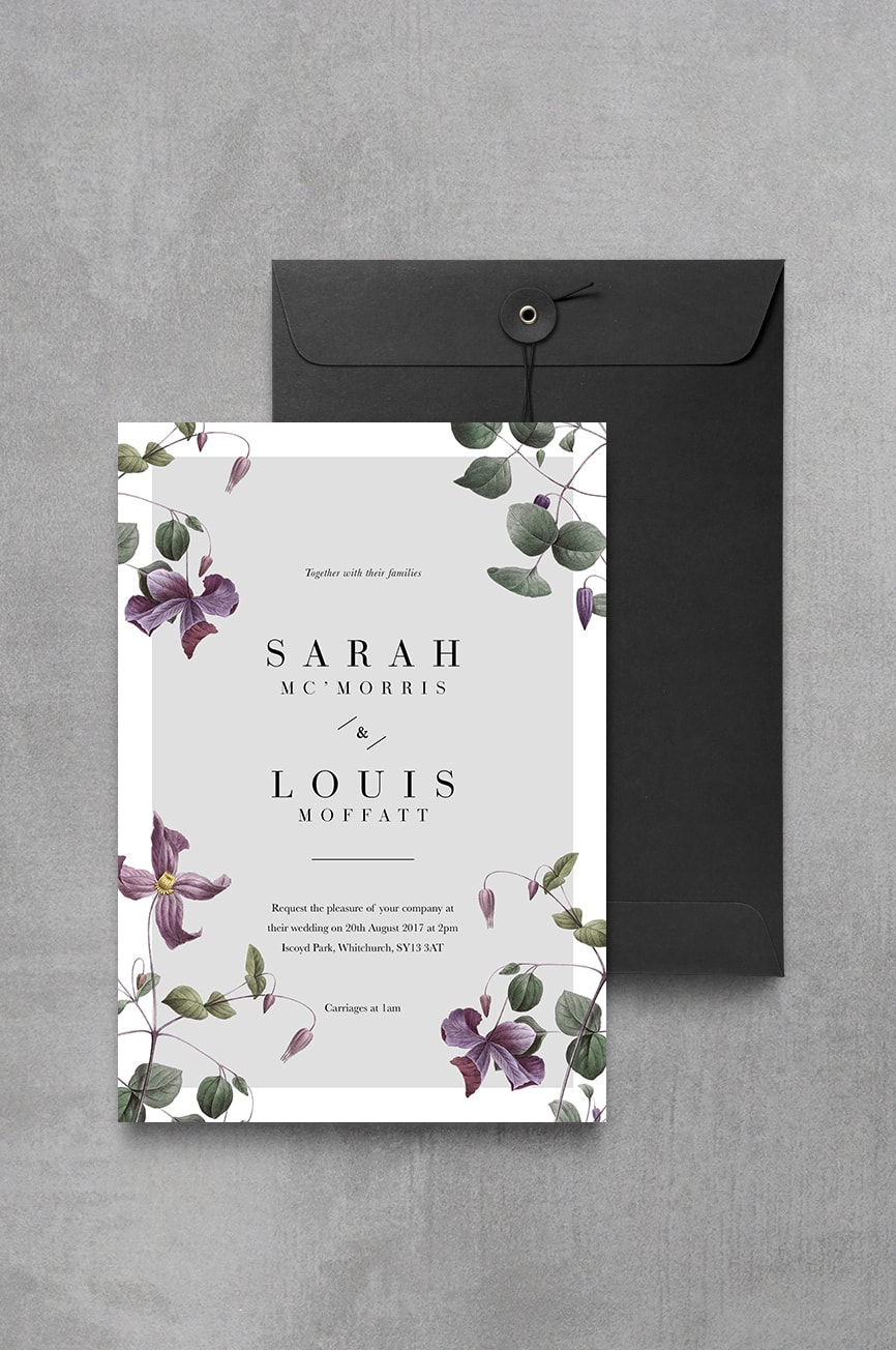 Purple Bloom Invite