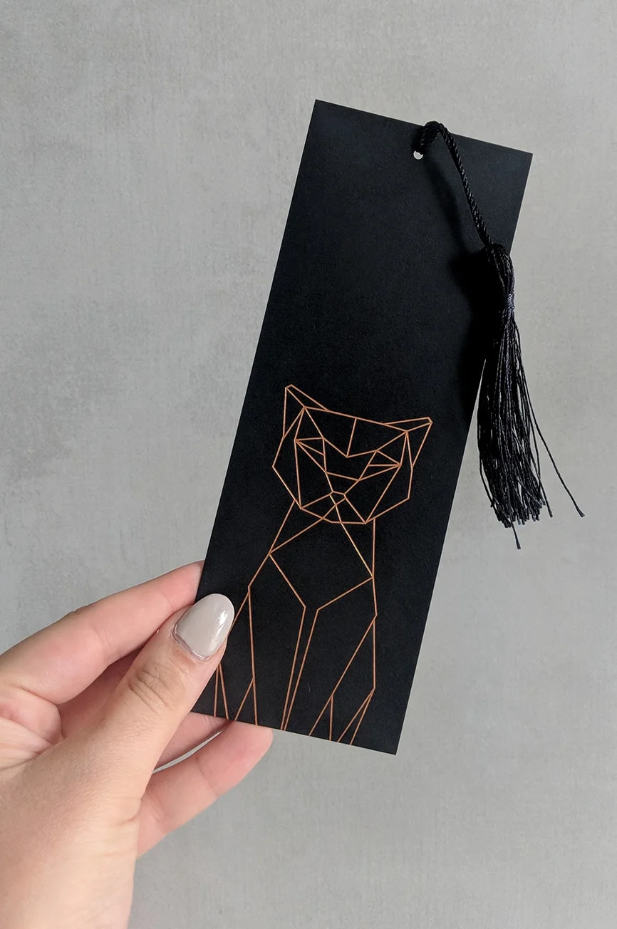 Kitty Bookmark - Noir