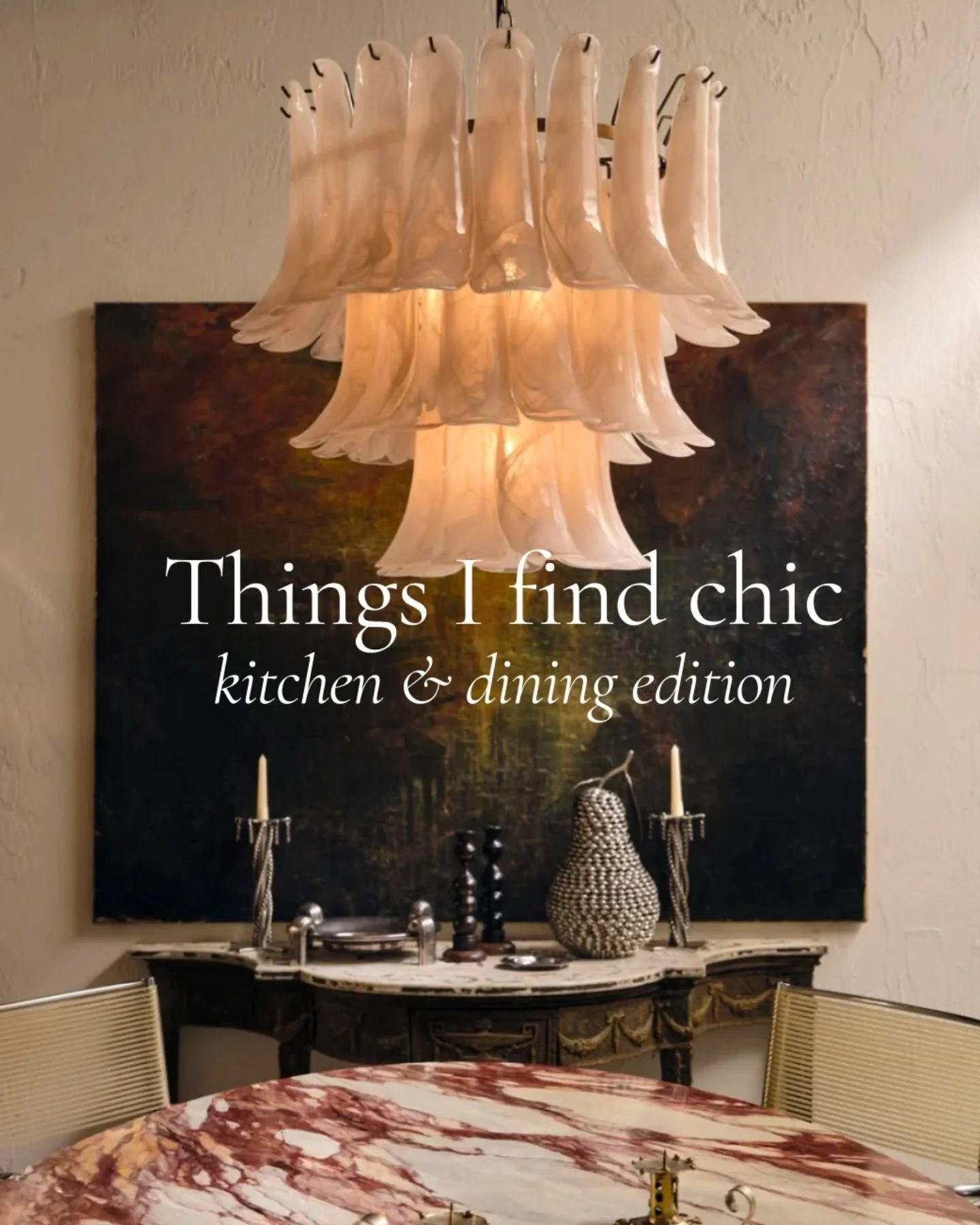 Swooning over chic finds. Here's my hit list, what's yours?

Products 
@lightsandlampsdotcom
@devolkitchens
@marksandspencer
@sapienstone
@ajen.care
@hendelandhendel
@cultfurniture
@lussostone
@layeredlounge
@dowsingandreynolds
@salthome_

Pictures 
