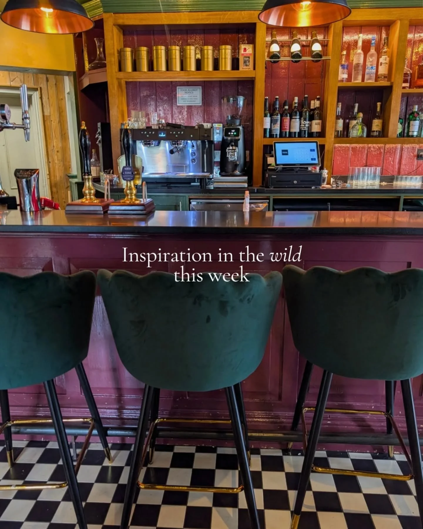 As a designer I find inspiration everywhere. From pubs to flowers, here's what's inspired me this week.