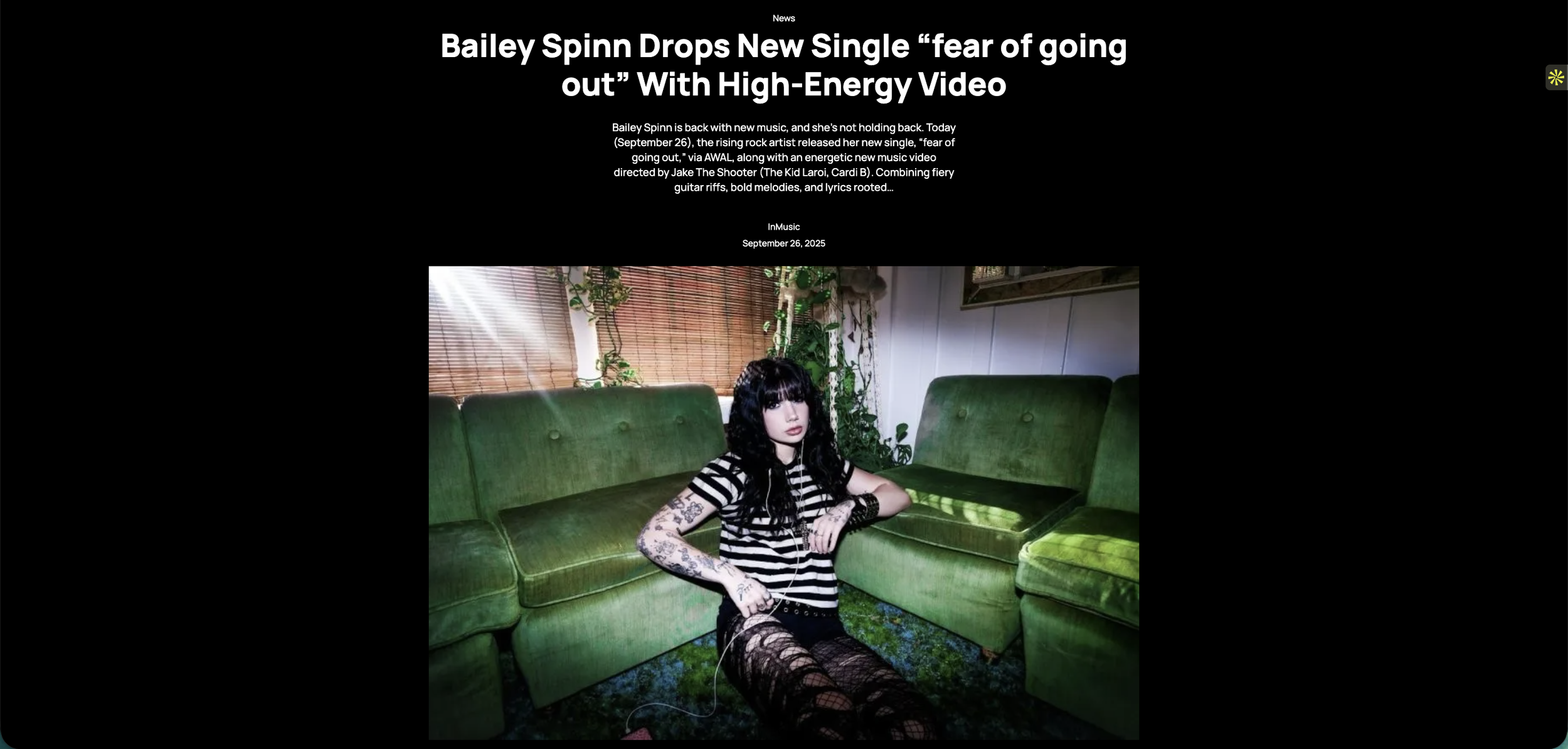 In Music Blog: Photography for Bailey Spinn.