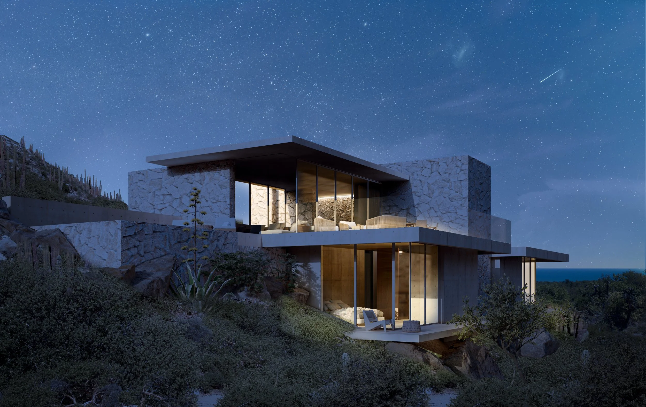 CASA DUNA NOCTURNAL FACADE