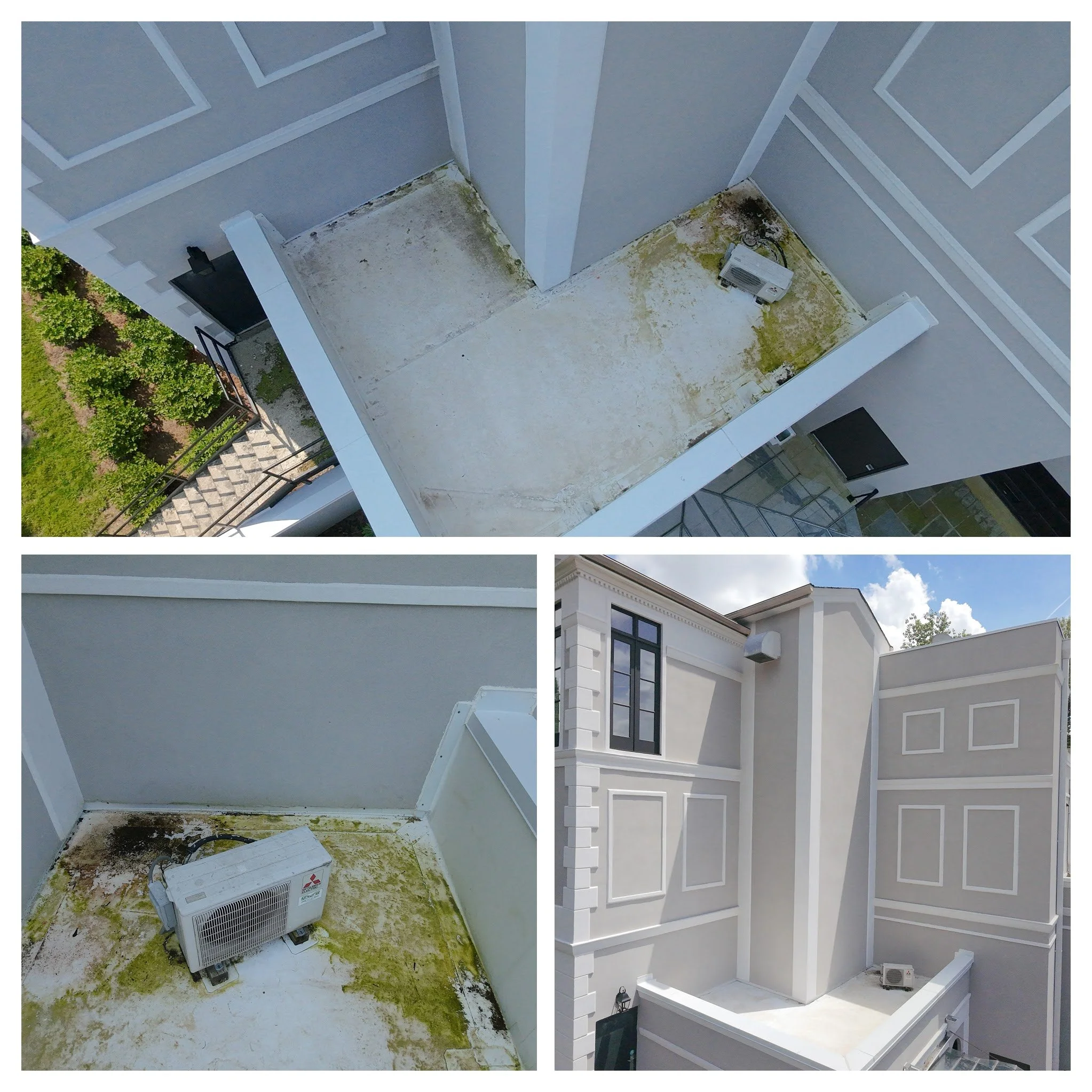 Commercial softwash algae treatment and removal
