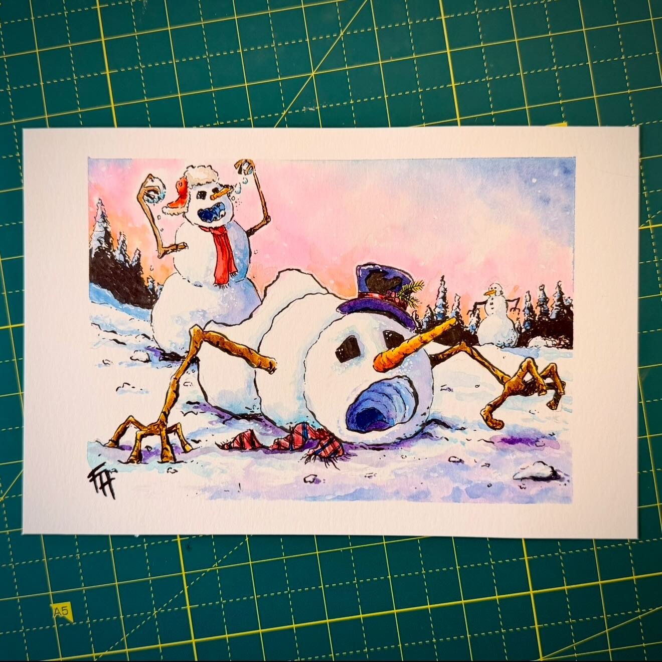 Do you want to eat a snowman? This week&rsquo;s prompt for the @ChaoticDrawAlong with @anthonywheelerart was &ldquo;Cannibal Snowman&rdquo; Thanks for checking out my picture! You&rsquo;re awesome!

#chaoticdrawalong #cda #chaoticdrawalong💀#cda💀#an