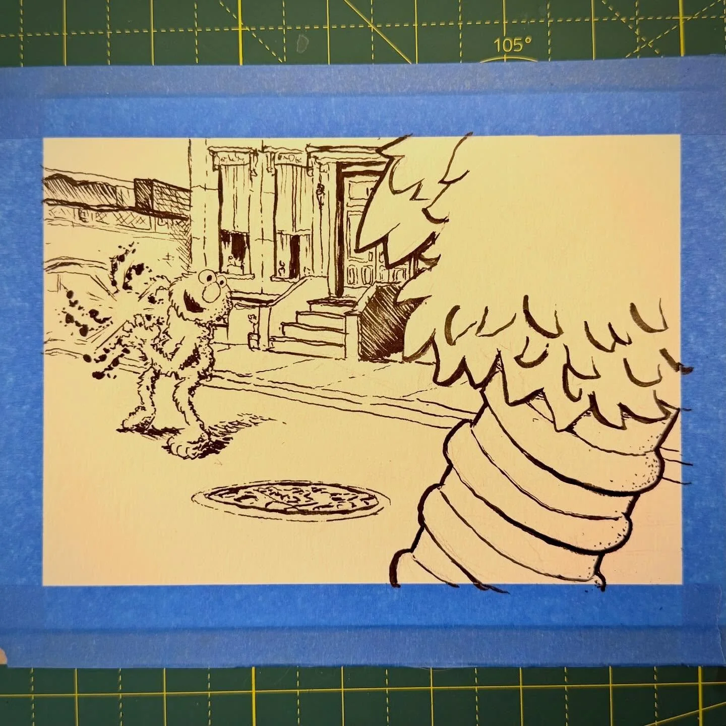 Inks for an alternative prompt for this week&rsquo;s @ChaoticDrawAlong with @anthonywheelerart. I chose to do &ldquo;Sesame Street Fighter.&rdquo; Thanks for checking out my picture! You&rsquo;re awesome!

#chaoticdrawalong #art #elmo #inking #sesame