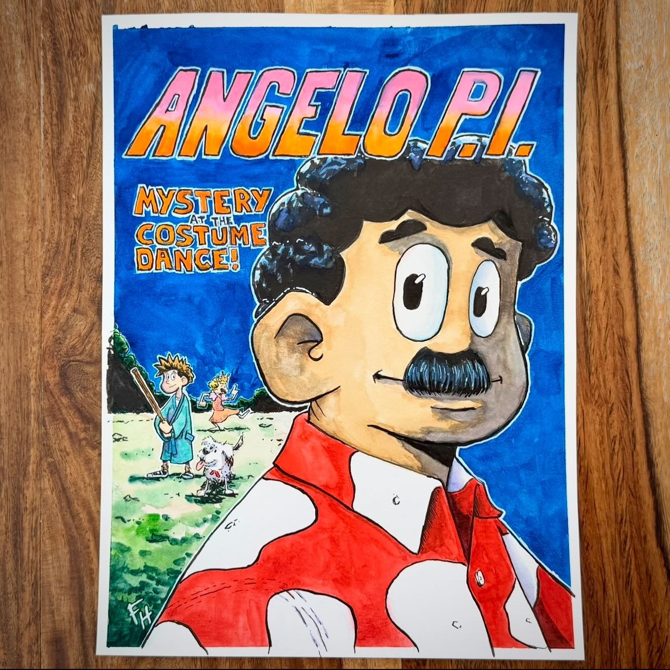 #inktober - day ? - I think I&rsquo;m going to make this the cover for my comic book. I have a black and white inked version, but these colors just really pop. I&rsquo;m working on some of the extras now and hope to have the whole thing ready soon. T