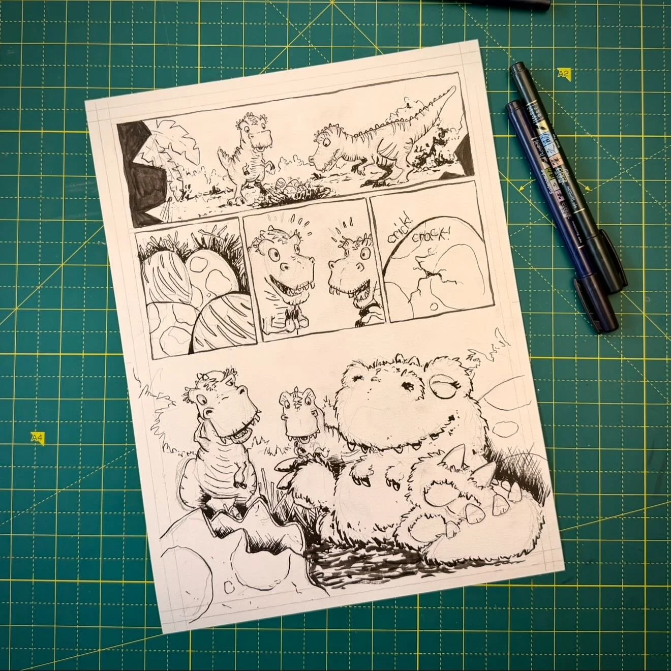 This week&rsquo;s prompt for the @ChaoticDrawAlong with @anthonywheelerart was &ldquo;Fuzzy Wuzzy Dinos.&rdquo; I decided to do another one page comic! Watercolor next! Thanks for checking out my picture! You&rsquo;re awesome!

#chaoticdrawalong #dra