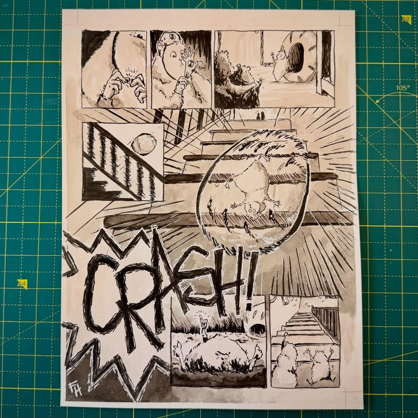 This week&rsquo;s prompt for the @ChaoticDrawAlong with @anthonywheelerart was &ldquo;Crash Test Hamster.&rdquo; I figured I would go with a one page comic for some fun practice. Thanks for checking out my picture! You&rsquo;re awesome!

#chaoticdraw