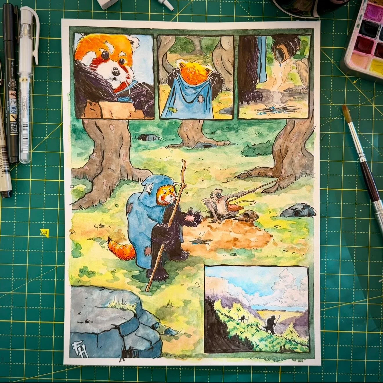 Let&rsquo;s be honest&hellip; the story is kind of mid, but those COLORS!?! Mmmmmm! 😋 This is for this week&rsquo;s @ChaoticDrawAlong with @anthonywheelerart and the prompt is &ldquo;Cloaked Animal.&rdquo; Thanks for checking out my picture! You&rsq