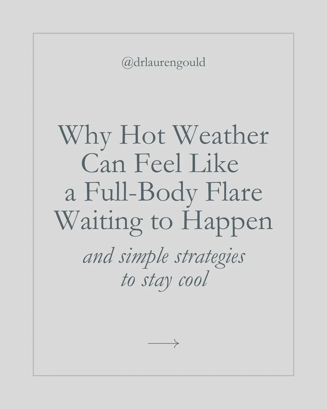 Hot weather can disrupt the delicate balance of your body&rsquo;s regulatory systems in ways that might not be obvious.

For those with mast cell activation syndrome (MCAS), dysautonomia (including postural orthostatic tachycardia syndrome/POTS), or 