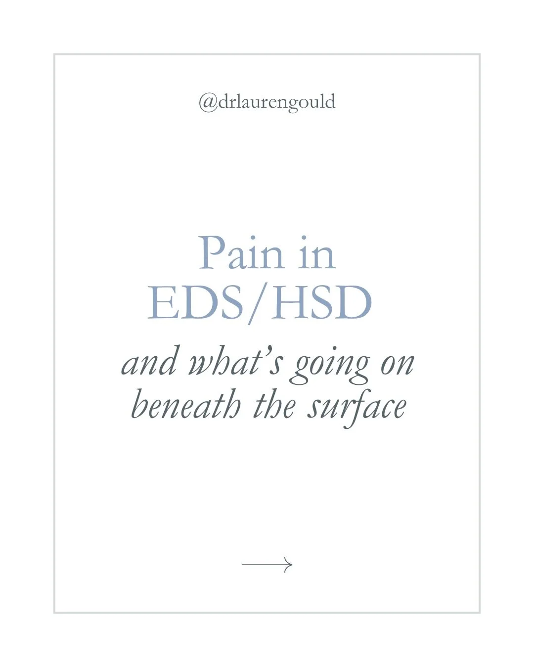 There&rsquo;s so much that can be happening beneath the surface of Ehlers-Danlos syndrome (EDS)/hypermobility spectrum disorder (HSD) pain. 

Understanding the different layers can help make sense of why this pain can be so persistent and emotionally