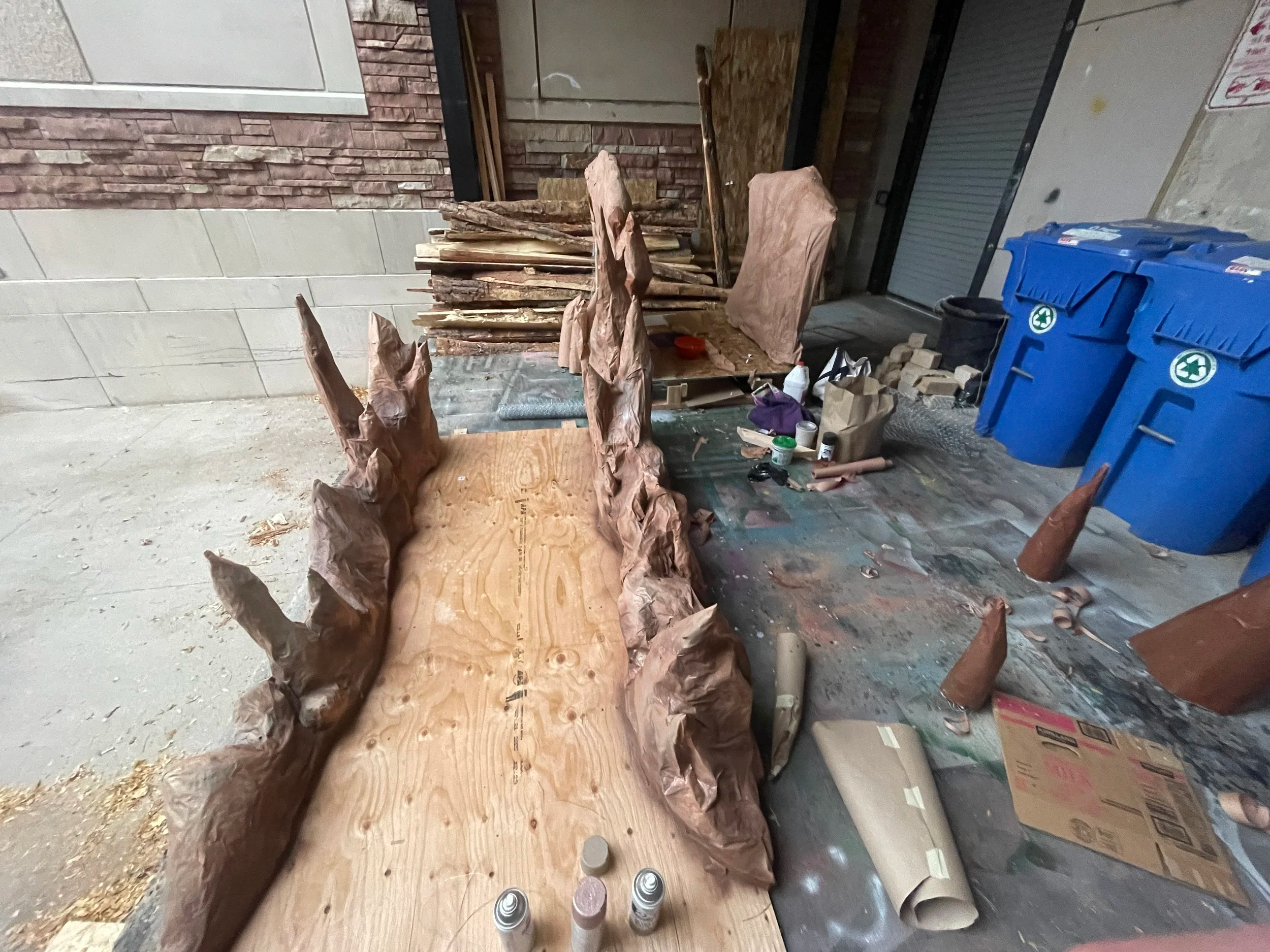 An in-progress photo of a project