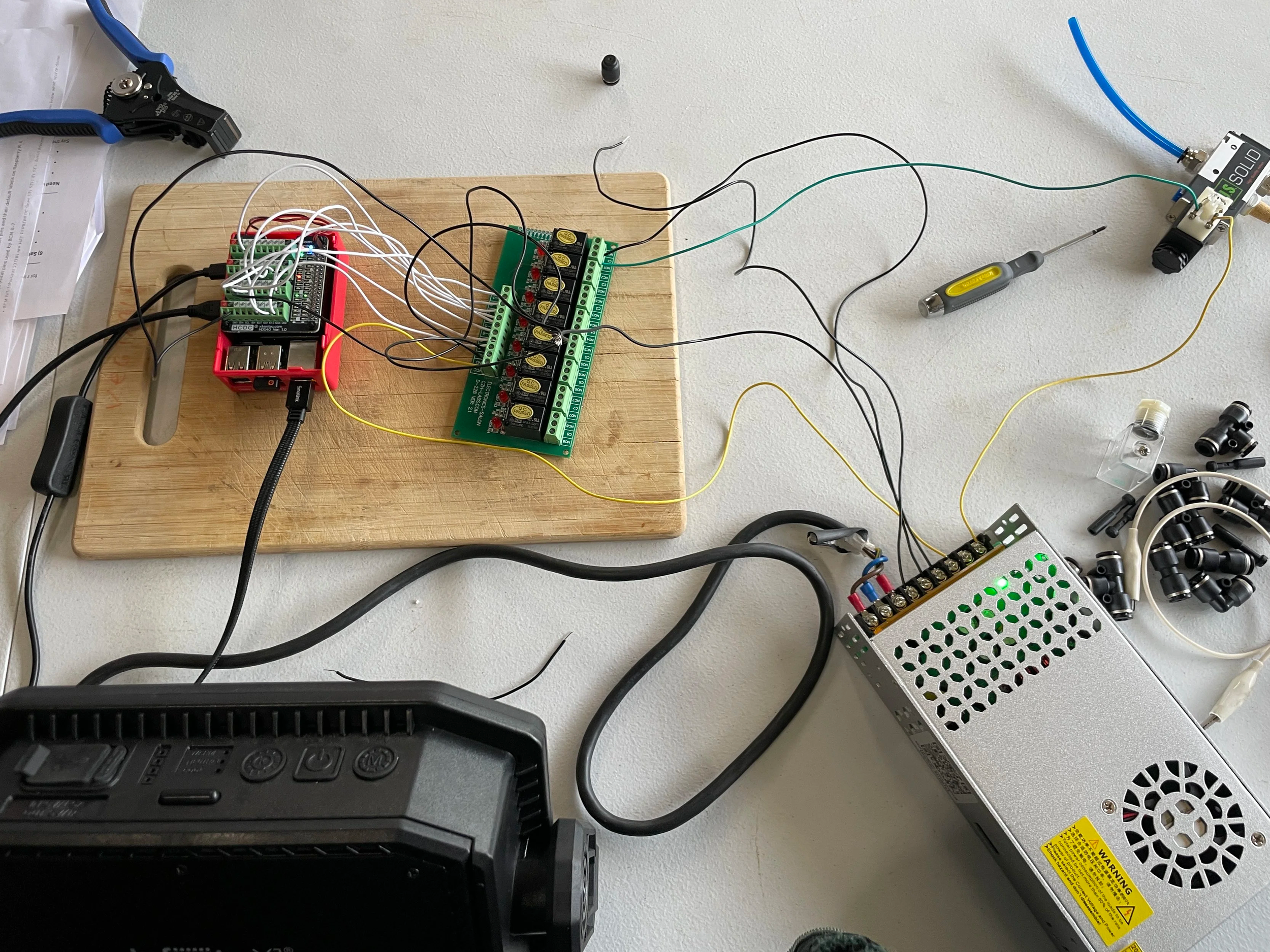 Electronic Components Laid out on a table