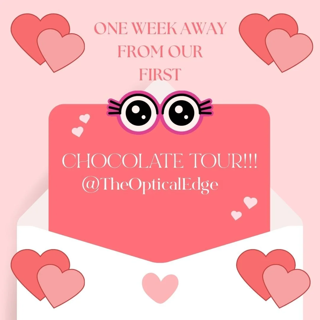 We are PUMPED to be a stop on this years Chocolate Tour!! We can't wait to SEE you!!&hearts;️#TheOpticalEdge #VillageofBourbonnais #ChocolateTour #BourbonnaisTownshipParkDistrict