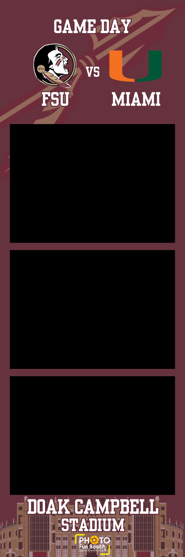 FSU game photobooth photo strip