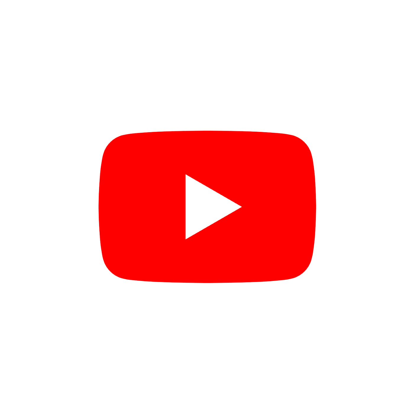 YouTube logo with a red play button in the center.
