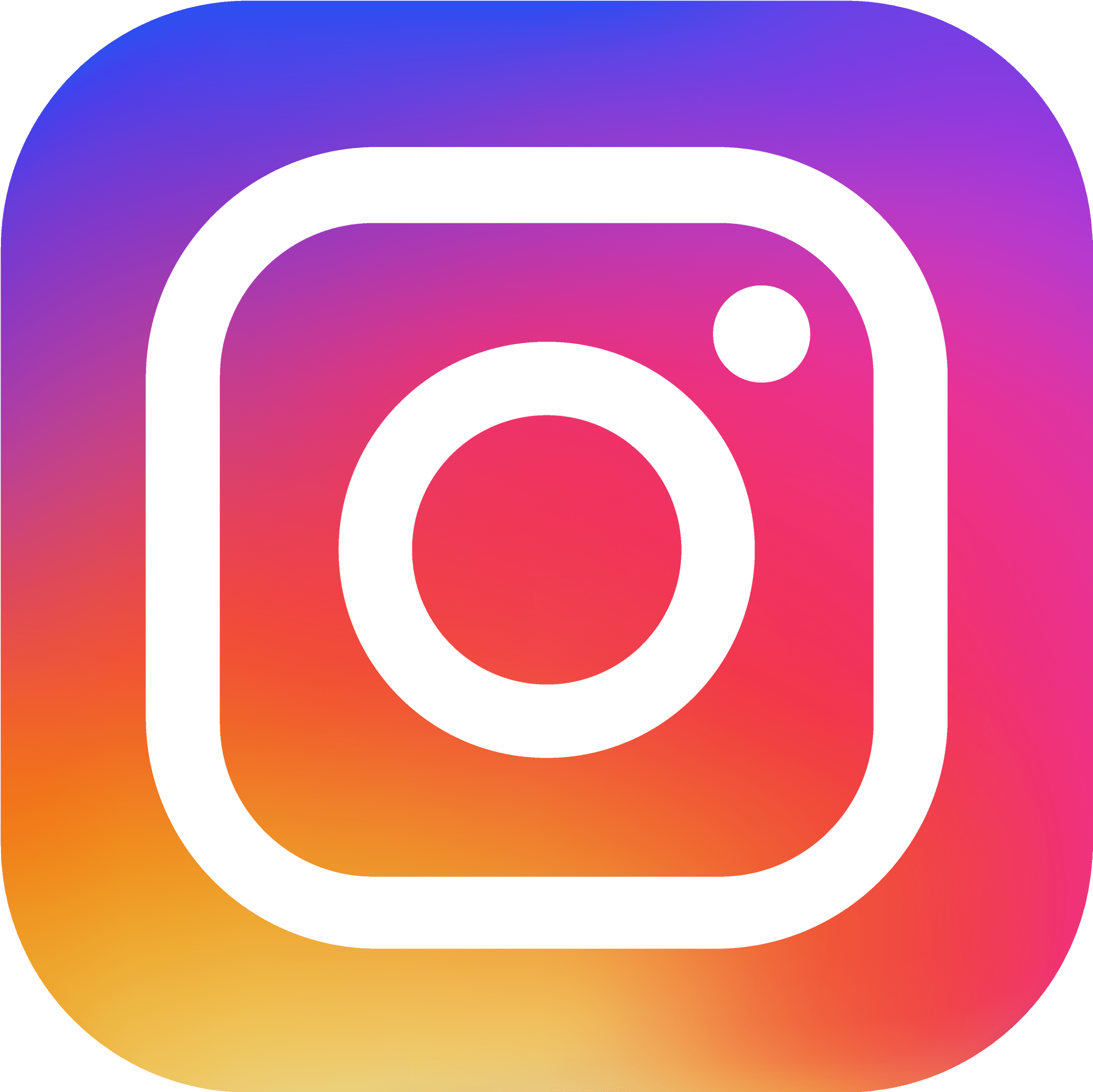 Instagram logo with a colorful gradient background of purple, pink, orange, and yellow.